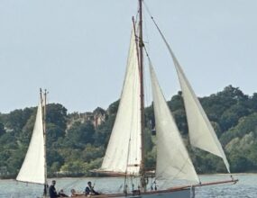 Gaff Yawl 27ft deck, Falmouth Quay Punt lines,1909 Dorothea