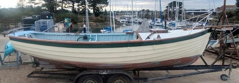 22ft wooden open launch with rig,1970’s